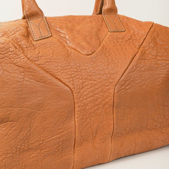 Yves Saint Laurent Easy Tan-Pebbled-Leather Handbag - Picture 8 of 14